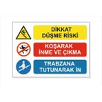 Merdiven Uyarı Levhası - PVC FOREKS - 35x50