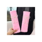 merdümek Bow ribbons peluş Emniyet kemeri kılıfı - oto Emniyet kemeri aksesuarı 2 adet pembe