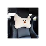 merdümek Sweet bear beyaz peluş koltuk başlığı - araç boyun yastığı - 1ADET araba yastığı