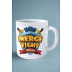 Merge Fight Mobil Oyun Baskılı Kupa Bardak Çift Taraflı Baskı Kişiye Özel Model 1