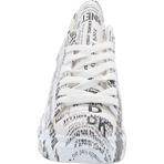 MergenShoes 0330 Beyaz Siyah Dikişli Kadın Spor Ayakkabı