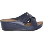 MergenShoes A011 Lacivert Günlük Poli Yumuşak Taban Kadın Terlik