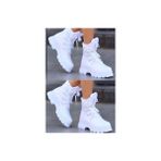 Mergenshoes KP02 Beyaz Paraşüt Detaylı Kışlık Kadın Kar Botu