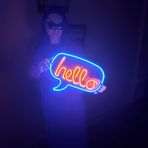 Merhaba Neon Duvar Tabelası, Neon Duvar Sanatı, Karşılama Giriş Yolu LED Duvar Tabelası, Neon Duvar Dekoru, Merhaba Tabelası, Mini Neon Tabela, Ev Ofis Dekoru Duvar Sanatı (Uzaktan Kumandasız)