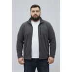 Meri Erkek Büyük Beden Gri Tüylenme Yapmaz Anti Pilling Polar Mont
