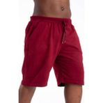 Meri Erkek Pamuklu Penye Şort Regular Fit Şort Bordo SRT01 - 2XL