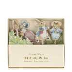 Meri Meri 12'li Peter Rabbit Friends Parti Çubukları