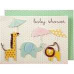 Meri Meri Animals Umbrellas Card Şemsiyeli Hayvanlar Tebrik Kartı