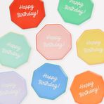 Meri Meri - Happy Birthday Tabaklar - M - 8 Adet