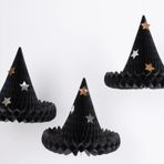 Meri Meri - Honeycomb Witch Hat Decorations - Cadı Şapkası Asılan Süsler (3'lü)