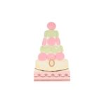 Meri Meri Ladurée Paris Macaron Pyramid Napkins 16'lı Ladurée Paris Makaron Piramit Peçeteler