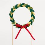 Meri Meri - Paper Wreath Cake Topper - Kağıt Çelenkli Pasta Süsü