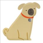Meri Meri Pug Plates 8'li Yavru Köpek Tabaklar
