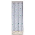 Meri Meri - Tapered Daisy Candles - Papatya Desenli Mumlar - Renkli - 1 Adet