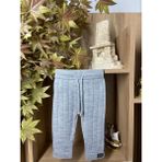 Meriç Bebe Beli Bağcıklı Fitilli Triko Pantolon - 3 - 6 Ay - Dropsuz - Gri