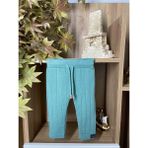 Meriç Bebe Beli Bağcıklı Fitilli Triko Pantolon - 3 - 6 Ay - Dropsuz - Mint
