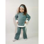Meriç Bebe Triko Alt-Üst ve Saç Bantlı Tunik 3lü Takım - Mint - 2 - 3 Yaş