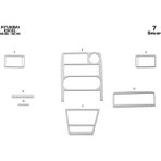meriç cockpit design Meriç® Hyundai Excel Ön Torpido Kaplama Maun 7 Parça 1991-1994 - Alüminyum