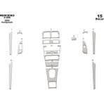meriç cockpit design Meriç® Mercedes C200 Komp. Ön Torpido Kaplama Maun 15 Parça 2006-2011 - Alüminyum