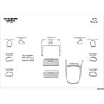 meriç cockpit design Meriç® Mitsubishi Carisma Ön Torpido Kaplama Maun 13 Parça 1999-2004 - Alüminyum