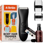 Meridian Intimate Razor Erkek Elektrikli Intimate Spreyli (50 Ml) | Testis Jilet | Kasık Kılları, Koltuk Altı ve Göğüs Için Erkek Vücut Tıraş Makinesi Su Geçirmez, Cilt Dostu 90 Dakikalık Pil