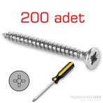 Meridyen Sunta Vidası 5 mm Çap x 6 cm Uzunluk 200 ADET 090570