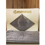 Merinos 3 Parça Gri Çift Kişilik Modernline Yatak Örtüsü