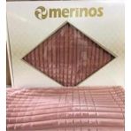 Merinos 3 Parça Pembe Desenli Çift Kişilik Battaniye Seti 220 x 240 cm Polyester Kumaş