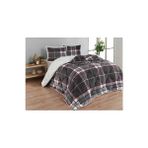 Merinos Anna Gri Çift Kişilik Comforter Set 200 x 240 cm Silikon Dolgu Malzemesi ile Rahatlık - Antrasit - Gri