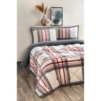 Merinos Comforter 220x240 Kırmızı Çizgili Çift Kişilik Yorgan Seti