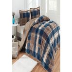 Merinos Comforter Çift Kişilik Yorgan Set Rida Indigo