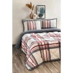 Merinos Comforter Çift Kişilik Yorgan Set Wera Kırmızı - 200 x 240 cm - 3429 Kırmızı - Gri