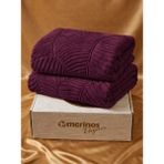 Merinos Elegance Çift Kişilik Battaniye - Mürdüm - 220 x 240 cm