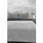 Merinos Eternity Fitilli Pelus Cift Kisilik Nevresim Takimi - Gri
