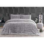Merinos Luxe Yatak Örtüsü Kareli Silver Çift Kişilik 230X250CM - 230 x 250 cm - Gri