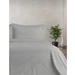 Merinos Modern Line Gri Çift Kişilik 3 Parça Battaniye Seti