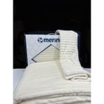 Merinos Modernline Tek Kişilik Yatak Örtüsü - 150 x 220 cm - Kemik Rengi
