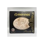 Merinos Pırıltı Embos Çift Kişilik Battaniye - Bej Gold Işlemeli
