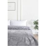 Merinos Pırıltı Embos Çift Kişilik Battaniye - Duman Silver - 220 x 240 cm - Gri