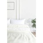 Merinos Pırıltı Embos Çift Kişilik Battaniye - Ekru - 220 x 240 cm
