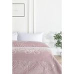 Merinos Pırıltı Embos Çift Kişilik Gümüş Detaylı Battaniye - Pudra-Silver - 220 x 240 cm