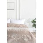 Merinos Pırıltı Embos Vizon Renkli Çift Kişilik Battaniye 220 x 240 cm Yumuşak Polyester Doku
