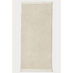 Merinos Rölyef Garden Klasik Saçaklı Kaymaz Taban Halı Yolluk Kilim Krem