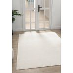 Merinos Rölyef Halı Kaymaz Tabanlı Makinada Yıkanabilir Leke Tutmaz Krem Kesme Halı Salon Yolluk - 200 x 475 cm