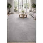 Merinos Rölyef Joy Gri Kaymaz Taban Halı Yolluk Kilim Büyük Ebatlar