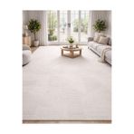 Merinos Rölyef Joy Krem Kaymaz Taban Halı Yolluk Kilim Büyük Ebatlar