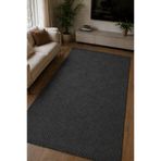 Merinos Rölyef Klasik Saçaklı Aden Yıkanabilir Kaymaz Taban Salon Mutfak Koridor Halı Yolluk Kilim ANTRASİT
