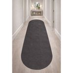 Merinos Rölyef Oval Kesim Joy Kaymaz Yıkanabilir Salon Mutfak Koridor Yolluk Halı Kilim ANTRASİT