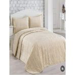 Merinos Yatak Örtüsü Çift Kişilik Ipeksoft / Çeyizlik / Günlük Kullanım Için Uygun - Bej - 240 x 260 cm