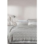 Merisa Çift Kişilik Pike Takımı %100 Organik Pamuk Müslin Dokuma Gri 240x260 Cm